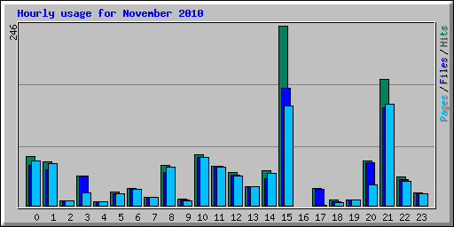 Hourly usage for November 2010