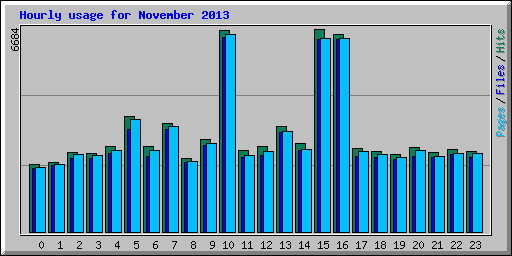 Hourly usage for November 2013