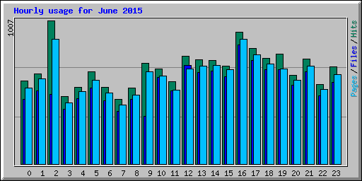 Hourly usage for June 2015