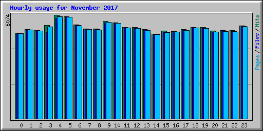 Hourly usage for November 2017