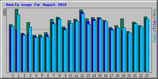 Hourly usage for August 2018