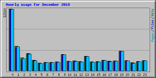 Hourly usage for December 2018