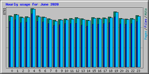 Hourly usage for June 2020