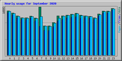 Hourly usage for September 2020