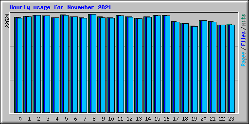 Hourly usage for November 2021