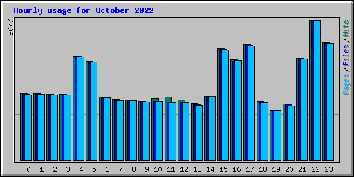 Hourly usage for October 2022